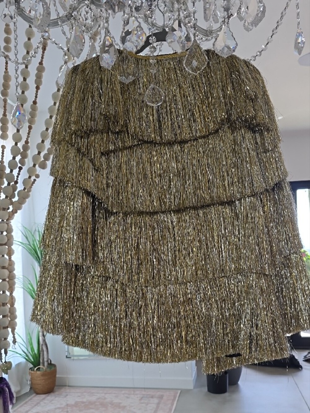 Nasty Gal Gold Fringe Tiered Jacket - Picture 3 of 7
